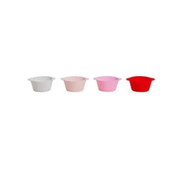 GIR: Get It Right Premium Silicone Cupcake Liners - Reusable Non-stick Baking Cups - 12 Pack, Strawberry Swirl