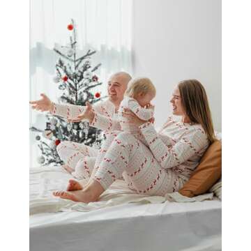 AVAUMA Men's Pajama Set Long Sleeve Top with Pants Christmas Pattern Design Cotton Loungewear Sleepw...