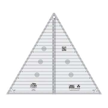 Creative Grids 60 Degree Triangle 12-1/2in Quilt Ruler – CGRT12560 – Made in USA, 12-1/2in x 14-...