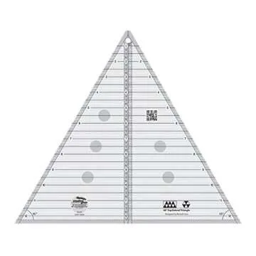 Creative Grids 60 Degree Triangle 12-1/2in Quilt Ruler – CGRT12560 – Made in USA, Non-Slip Grip ...