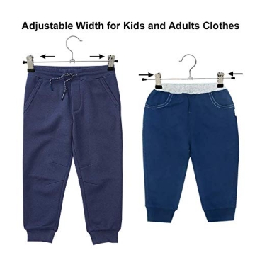 Adjustable Metal Pants Hangers 20-Pack by NORTHERN BROTHERS