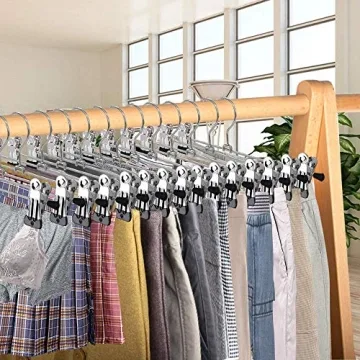 Adjustable Metal Pants Hangers 20-Pack by NORTHERN BROTHERS
