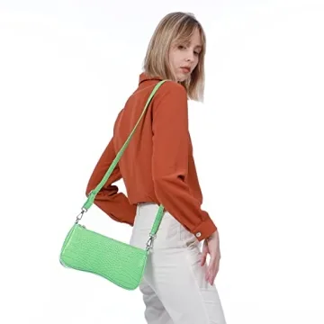 Realer 90s Vegan Leather Shoulder Bag Retro Crocodile Purse