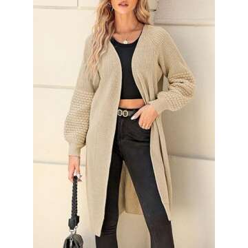 Dokotoo Plus Size Cozy Open Front Cardigan for Women