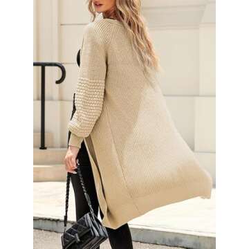 Dokotoo Plus Size Cozy Open Front Cardigan for Women