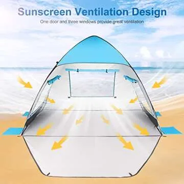 TOBTOS Lightweight Pop Up Beach Tent for All Ages