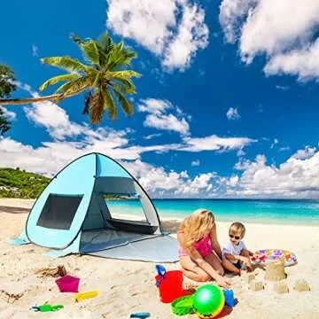 TOBTOS Lightweight Pop Up Beach Tent for All Ages