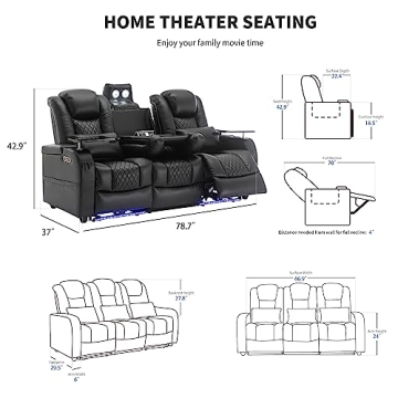 Airadlis Theater Seating with Ambient Lighting and Comfort