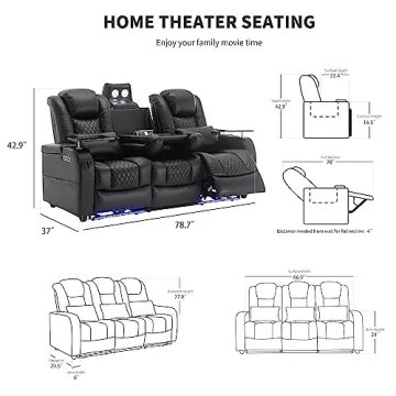 Airadlis Theater Seating with Ambient Lighting and Comfort