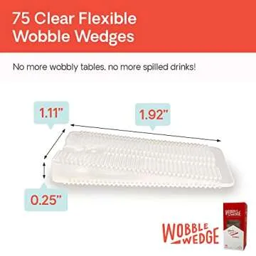 Wobble Wedges Flexible Plastic Shims, 75 Pack – Versatile Leveling Tool for Home Improvement