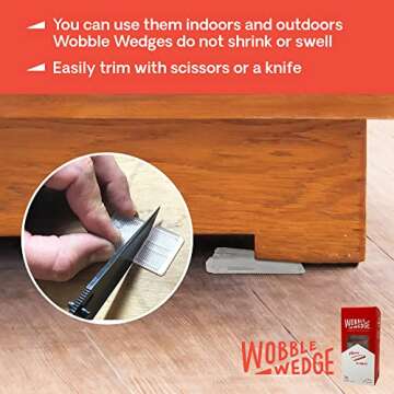 Wobble Wedges Plastic Shims - Leveling & Stabilizing Tool