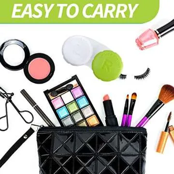 RHUI Contact Lens Case for Travel, Daliy Use-Black