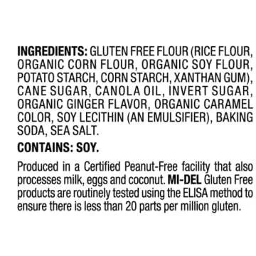 Mi-Del Ginger Snap Cookies Non-GMO Gluten Free Snacks