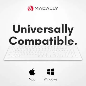 Affordable Macally Full Size USB Keyboard for Mac & PC