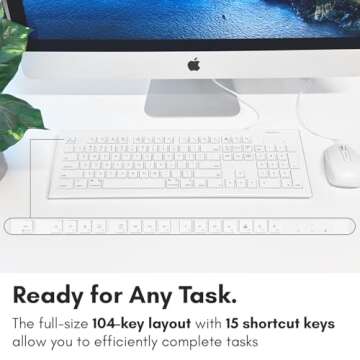 Affordable Macally Full Size USB Keyboard for Mac & PC