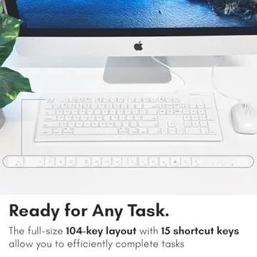 Affordable Macally Full Size USB Keyboard for Mac & PC
