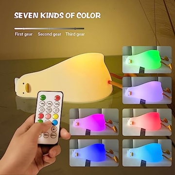 Cute Duck Night Light with Remote Control for Kids