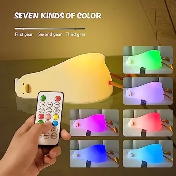 Cute Duck Night Light with Remote Control for Kids