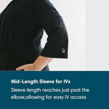 Recovery Robe,Post Mastectomy Breast Cancer Gifts Women,Breast Surgery Robe with Internal Pockets,Mommy Makeover,Tummy Tuck