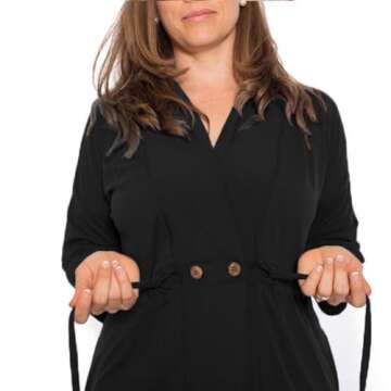 Recovery Robe,Post Mastectomy Breast Cancer Gifts Women,Breast Surgery Robe with Internal Pockets,Mommy Makeover,Tummy Tuck