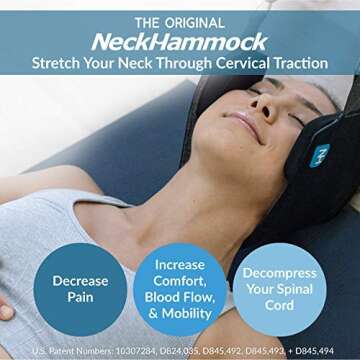 The Original Neck Hammock Neck Stretcher - Cervical Traction Device for Neck Decompression - Portabl...