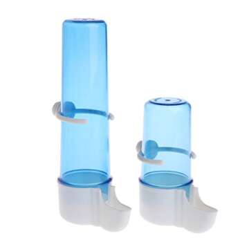 Wodwad Parrot Feeder Automatic Water Drink Container Food Dispenser Cage Birds Supplies (S)