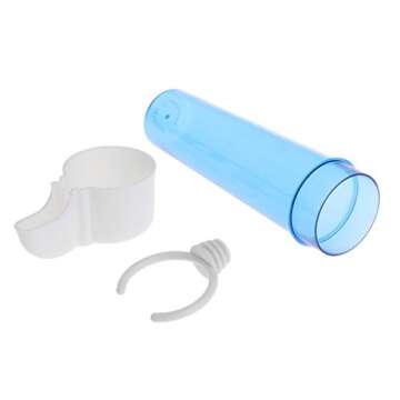 Wodwad Parrot Feeder Automatic Water Drink Container Food Dispenser Cage Birds Supplies (S)