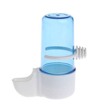 Wodwad Parrot Feeder Automatic Water Drink Container Food Dispenser Cage Birds Supplies (S)