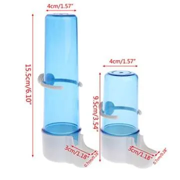 Wodwad Parrot Feeder Automatic Water Drink Container Food Dispenser Cage Birds Supplies (S)