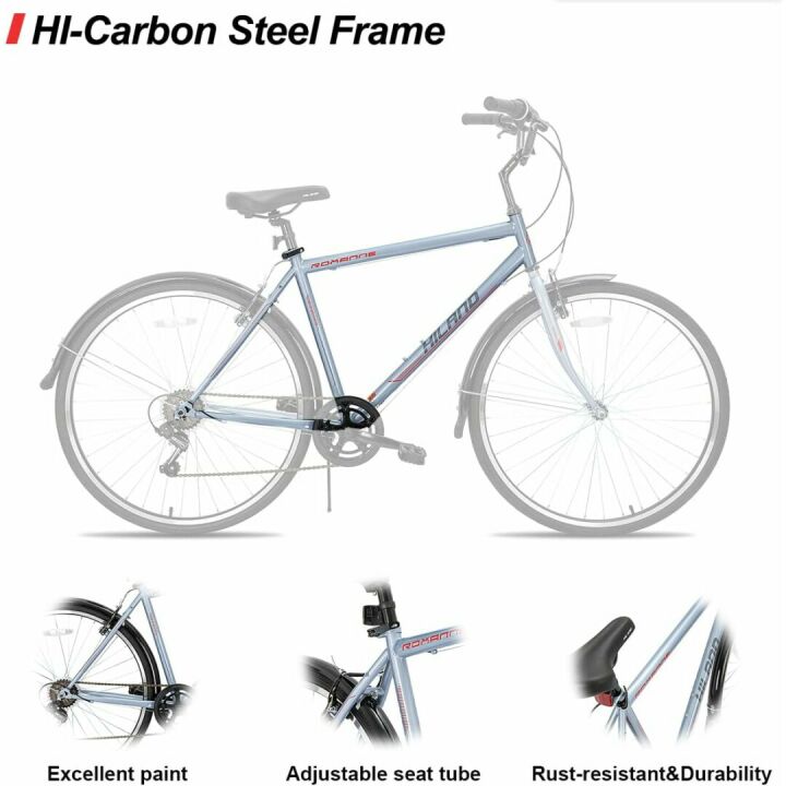 Hiland 700C Hybrid Bike - Men's & Women's Cruiser