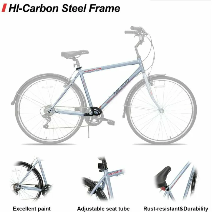 Hiland 700C Hybrid Bike - Men's & Women's Cruiser