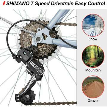 Hiland 700C Hybrid Bike - Men's & Women's Cruiser