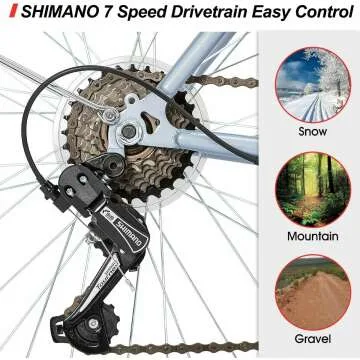 Hiland 700C Hybrid Bike - Men's & Women's Cruiser