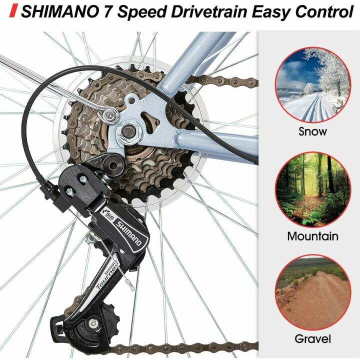 Hiland 700C Hybrid Bike - Men's & Women's Cruiser