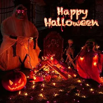 Toodour Orange & Purple Halloween String Lights 12.5ft