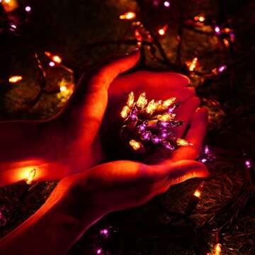 Toodour Orange & Purple Halloween String Lights 12.5ft