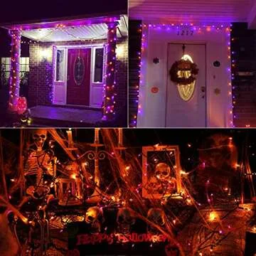 Toodour Orange & Purple Halloween String Lights 12.5ft
