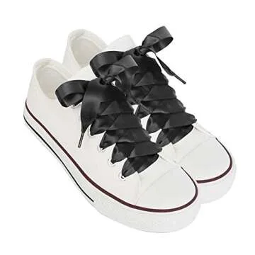 Stylish Satin Ribbon Shoelaces for Women Girls 16 Colors 140cm | Durable & Fashionable