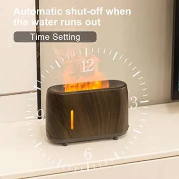 Ankrs Flame Essential Oil Diffuser with Remote Control, Ultra-Quiet Air Diffuser for Aromatherapy, Waterless Auto-off Cool Mist Scent Diffuser/Humidifier for Home & Office with 3 Timer, Lighting Modes