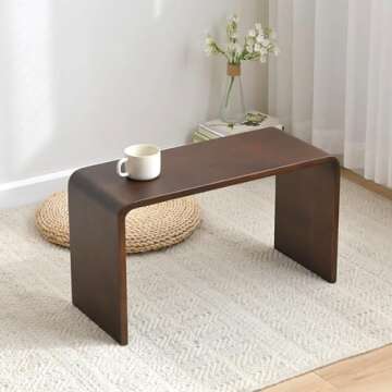 YLACMALS C Shaped End Table for Living Spaces