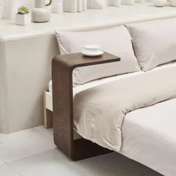 YLACMALS C Shaped End Table for Living Spaces