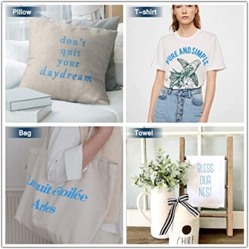 HTVRONT Lake Blue Heat Transfer Vinyl - Easy to Use!