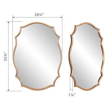 Patton Wall Decor 24x36 Gold Ornate Wall Accent Mirror