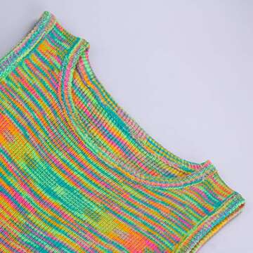 Stylish Women's Tie Dye Sleeveless Crop Tank Top