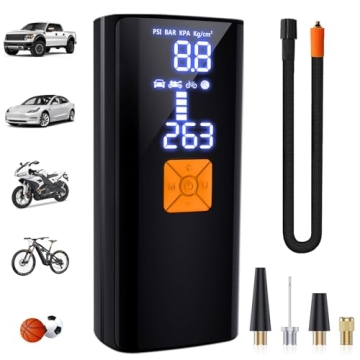 Tire Inflator Portable Air Compressor,Tire Inflators Portable Cordless Air Pump with Gauge for Car t...