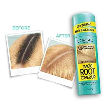 L'Oreal Paris Magic Root Cover Up Spray For Blondes with Dark Roots, Color Concealer, Ammonia and Peroxide Free, Light Blonde, 2 fl. oz.