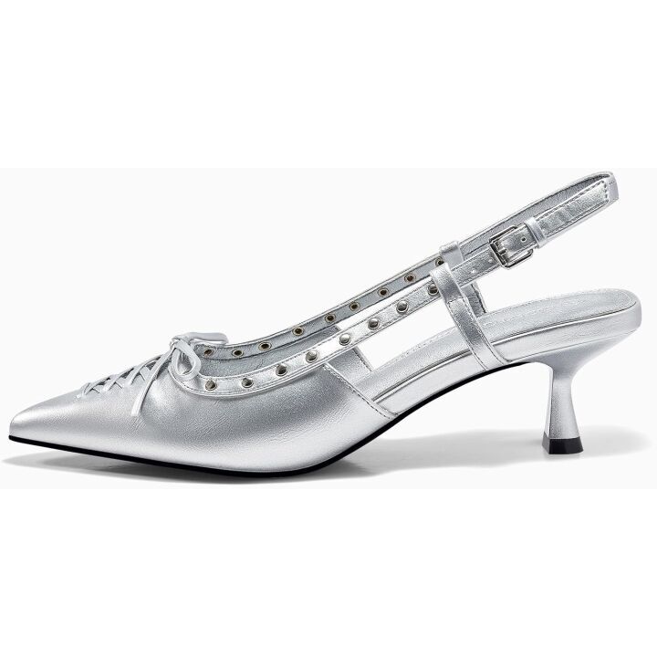 Stylish Coutgo Women's Slingback Kitten Heels