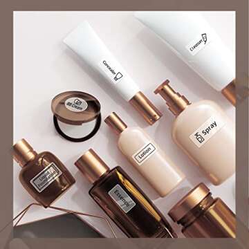 NIIMBOT Label Maker Tape (0.55" x 1.18") Printer Sticker Paper with Self-Adhesive for D11/D110/D101 Label Maker,JADENS D110,1 Roll of 210 (Clear)