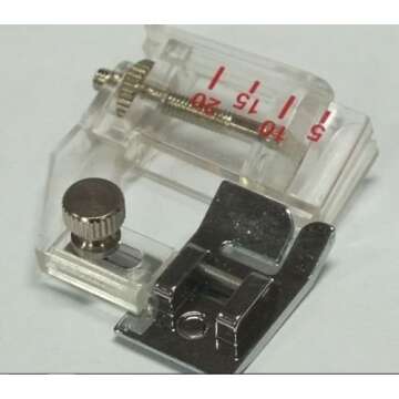 Parts Express Snap-on Adjustable Bias Binder Foot for Brother Singer Janome Sewing Machine, The Adjustable Range is from 5mm to 20mm