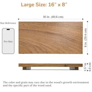 Elegant 16" Acacia Wood Riser Stand for Home Décor